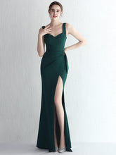Square Neck Sleevelss Solid Folds Cocktail Dress